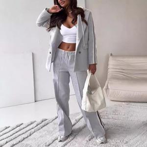 Nuevo Conjunto de Dos Piezas con Capucha y <span class=keywords><strong>Pantalones</strong></span> Anchos de Otoño Invierno - Product Image 1