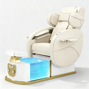 เก้าอี้นวดหลังแบบมีอ่างแช่เท้าสำหรับร้านเสริมสวยดีไซน์หรูหรา - Product Image 6