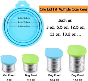 Reusable 3 in 1 Durable Silicone Pet <b>Food</b> Can Cover Lids Leak Proof <b>Storage</b> <b>Container</b> for <b>Cat</b> and Dog - Product Image 3
