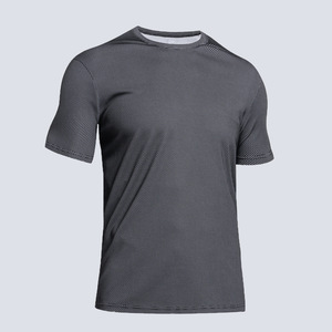 XIANGYU T-shirt sportiva da uomo <span class=keywords><strong>a</strong></span> girocollo <span class=keywords><strong>a</strong></span> maniche corte con motivo <span class=keywords><strong>a</strong></span> <span class=keywords><strong>pois</strong></span>, ad asciugatura rapida e traspirante in mesh, ideale per palestra, corsa e allenamento - Product Image 4