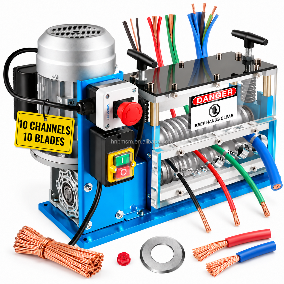 10 Channel 10 Hole Motorized Wire Stripping Machine Single Phase 50Hz 1 ...