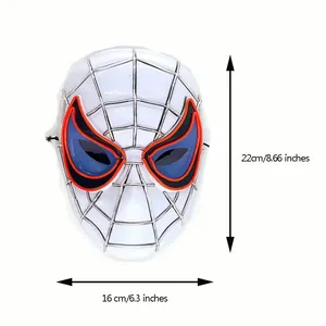 Nuovo arrivo maschera travestimento di Halloween maschera Cosplay <span class=keywords><strong>Spider</strong></span> Full Face Halloween copricapo regalo luminoso maschera Led - Product Image 6