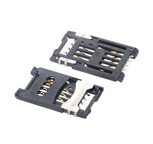 Connecteur de <span class=keywords><strong>carte</strong></span> micro <span class=keywords><strong>SIM</strong></span> MUP 6 broches, support de <span class=keywords><strong>carte</strong></span> micro <span class=keywords><strong>SIM</strong></span>, borne de soudure SMT pour circuit imprimé, connecteur électrique pour téléphone portable, vente en Israël et en Inde - Product Image 1