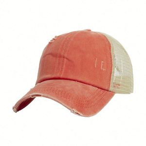 Casquette de baseball en coton lavé pour femme, style cowboy, pour le sport et l'extérieur, avec boucle élastique réglable et trou pour queue de cheval, respirante, vente en gros - Product Image 3