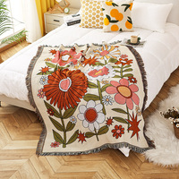 American Country Flower Sofa Handtuch Sofa Outdoor Camping Freizeit gewebte Decke