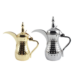 High Quality Mirror Polished <b>Silver</b> Gold Arabic Dallah Kettle Luxury Ramadan Gift Stainless Steel <b>Tea</b> Coffee Pot - Product Image 5