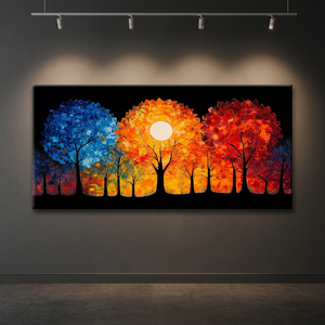 Modern Metal Art Wall Decor Portrait Prints with Wood <b>Frame</b> <b>for</b> Living Room Colorful - Product Image 3