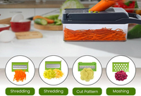 Topverkoper Keukenhulpjes Handmatige Keuken Gadgets Commerciële Groentehakker 16-in-1 Plastic Pro Uiensnijder
