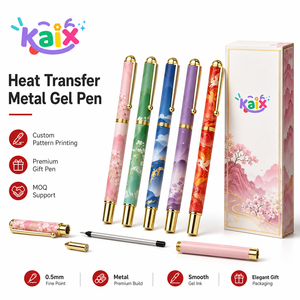 Bolígrafos de Gel Metálicos de Lujo KAIX con Patrón Elegante, Punta Fina de 0.5mm, en Caja de Regalo, para Regalos Corporativos - Product Image 2