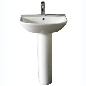 Wholesale Freestanding Hand Wash Ceramic Bathroom Pedestal Basin