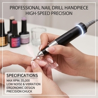 Pièce de rechange professionnelle pour ponceuse à ongles 3 broches, 30000 tr/min, pour salon de manucure