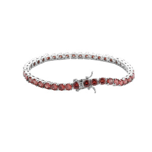 4mm <b>Red</b> Zirconium Single Row Tennis <b>Bracelet</b> Women's Accessory Tanjing Fashion Lijing Necklace - Product Image 4
