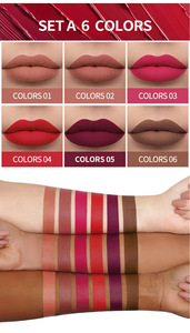 <span class=keywords><strong>Gloss</strong></span> à lèvres mat <span class=keywords><strong>rose</strong></span> en tube carré de 6 pièces, à base d'huile minérale, imperméable, non décolorant, non tachant, nourrissant, hydratant, <span class=keywords><strong>nacré</strong></span> - Product Image 4