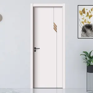 Ucuz modern su geçirmez ahşap karışık basit tik kontrplak kapılar iç ahşap gömme kapı iç tasarım fiyat