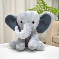 En stock peluche éléphant gris blanc poupée peluche personnalisée peluche oreiller bébé sommeil et soulagement du stress conception populaire