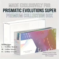 Étui de protection magnétique en acrylique moderne et écologique, boîte de présentation en acrylique pour cartes Pokémon TCG Prismatic Evolutions SPC
