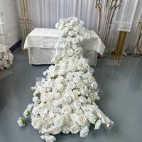 IFG Mariage romantique 2.4m Orchidées roses blanches Coureur de fleurs Orchidées florales en soie pour événements