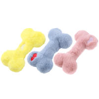 Jouets en peluche pour chiens en forme d'os avec broderie et son, fournitures pour animaux de compagnie, jouets pour chiens en gros