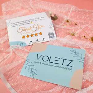 Carte de service après-vente, carte de commentaires, carte de remerciement personnalisée avec impression dorée de luxe pour soutenir les petites entreprises - Product Image 4