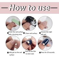 Uñas Acrílicas Francesas Hechas a Mano de Alta Calidad, Cobertura Completa, Forma Almendrada, Puntas Cuadradas Largas, Estilo Stiletto, Color Degradado, Efecto Gota de Lluvia
