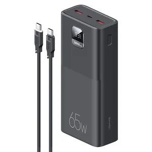 휴대 전화에서 Usams 미니 여행용 충전기 고속 충전 키트 세트 디지털 디스플레이 Pd3.0 + Qc3 전원 은행 및 USB Pd 100W 데이터 케이블