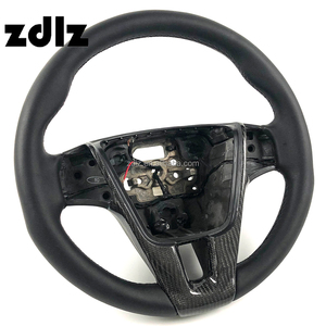 <span class=keywords><strong>Volant</strong></span> en <span class=keywords><strong>cuir</strong></span> pleine fleur pour Volvo S40 S60 S80 S90 V40 V60 V70 V90 XC40 XC60 XC90, personnalisé en fibre de carbone - Product Image 2