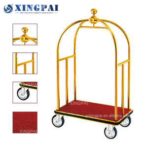 XINGPAI Hotel hall portineria aeroporto in acciaio inossidabile carrello portabagagli Lobby servizio Push-Pull Hotel carrello bagagli - Product Image 4
