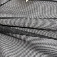 Tissu en maille 100% polyester noir 50 g/m² léger et respirant pour sac à linge et sac à cordon