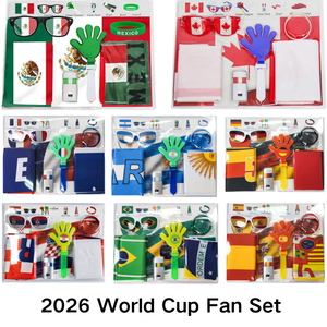 مجموعة مستلزمات مشجعي كرة القدم للولايات المتحدة وكندا والمكسيك 2026، إكسسوارات المشجعين: علم، وشاح، نظارات، أداة ترديد الأصابع، طلاء للوجه، سوار - Product Image 6
