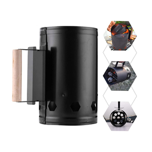 Allume-<span class=keywords><strong>charbon</strong></span> portable grande capacité en acier au carbone noir pour barbecue extérieur, fumoir et tonneau à <span class=keywords><strong>charbon</strong></span> - Product Image 6