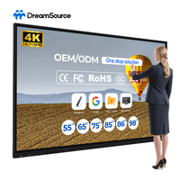 Pizarra Electrónica LCD con Pantalla Táctil de 40/20 Puntos, 4K, 65-118 Pulgadas, Precio de Fábrica, Sistema Operativo Dual (Android/Windows), Frecuencia de Actualización de 120Hz