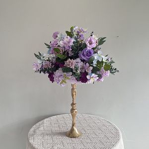 Boule artificielle violette fleurs décor fleurs artificielles centres de table mariage boules de fleurs artificielles <span class=keywords><strong>Rose</strong></span> - Product Image 5