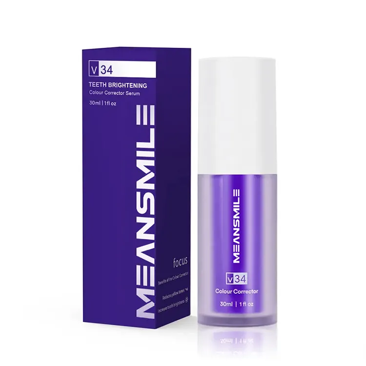 Meansmile Professioneel Thuisgebruik 30Ml Paarse Tandpasta Bocht Zijn Glimlach V34 Kleurcorrector