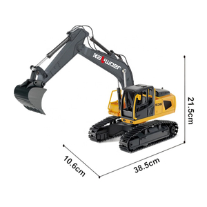 Huina Kaliwo 9 Kênh RC Máy Xúc 13556 Điều Khiển Từ Xa Xe Tải Đồ Chơi 2.4Ghz 1/24 Quy Mô 2 Trong 1 RC Xây Dựng Xe Xe Xe Tải - Product Image 2