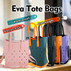 Lady EVA Tote <strong>Bag</strong> with Punch Holes Lightweight Waterproof Casual Fashion Handbag for Clog <strong>Bag</strong> Charm Travel Beach <strong>Bag</strong> Handbags - Product Image 3