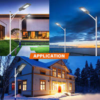 Système de caméra de sécurité à détecteur de mouvement étanche IP65, LED 60W, nouveau design, lampadaire solaire intégré 500W