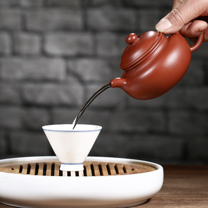 Zisha Hu จากอี้ซิงชุดชากังฟูชื่อดังของจีนกาน้ำชาดินเหนียวสีม่วง <span class=keywords><strong>Fang</strong></span> Gu Hu - Product Image 6