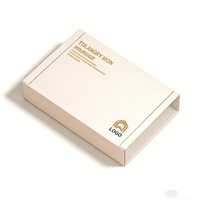 Boîte d'expédition personnalisée en kraft beige ondulé avec dorure et gaufrage, emballage cadeau avec logo personnalisé