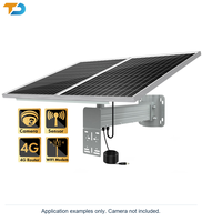 Alimentation solaire 80W pour la surveillance à distance avec batterie LiFePO4 384Wh, MPPT 11-14.8V DC, IP65, montage sur poteau ou mural