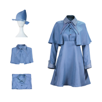 Sorcière d'école Fleur Isabelle Delacour Cosplay Costume Beauxbaton Magic Femmes Uniforme scolaire Chapeau Robe Costume Halloween