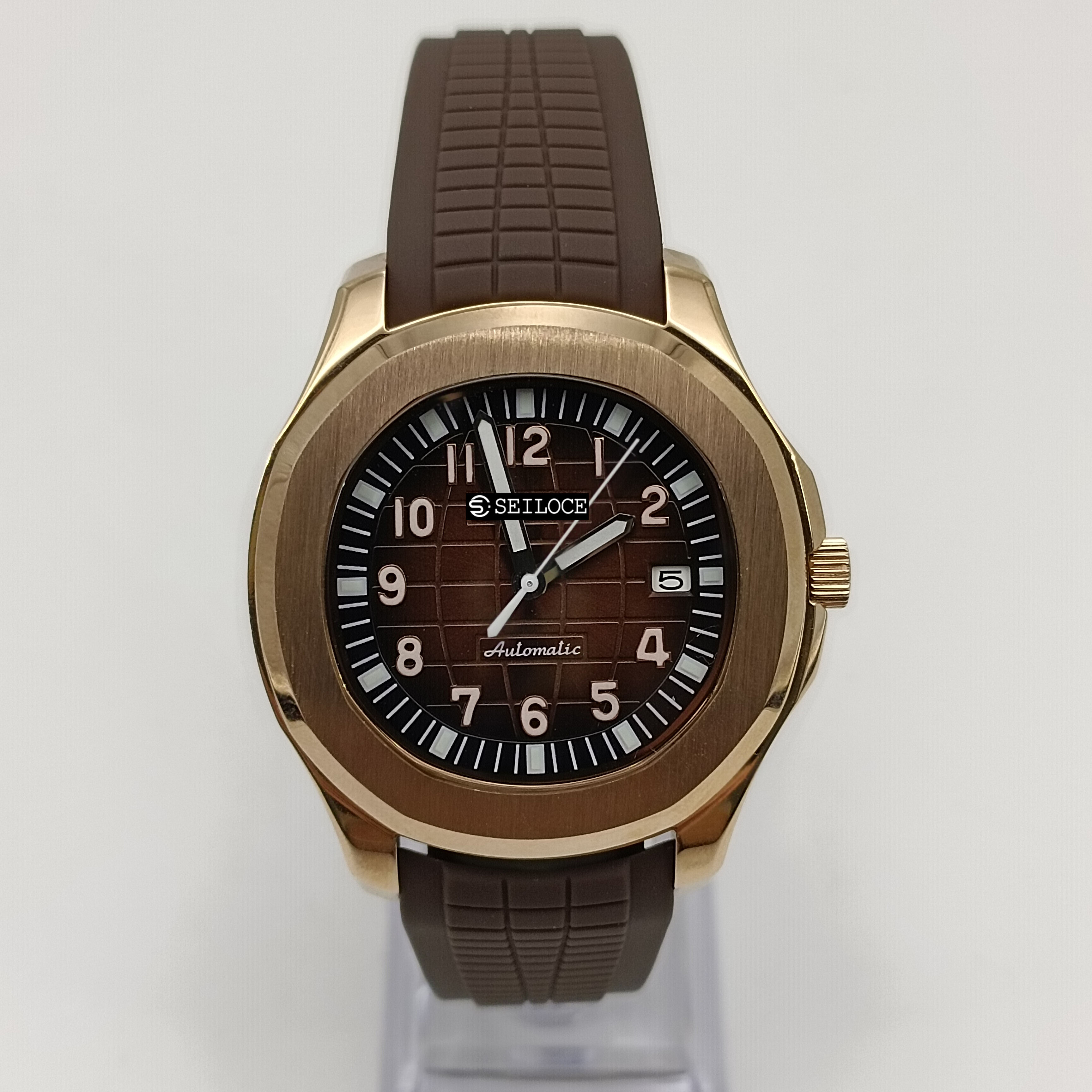 Rose Gold Case+Brown Dial
