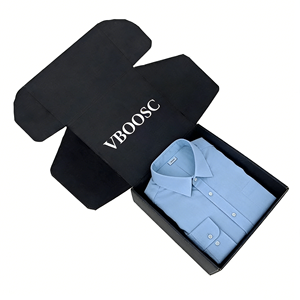 Boîte d'emballage pour vêtements avec revêtement UV, boîte en carton ondulé de luxe, boîte cadeau personnalisée, boîtes d'expédition noires pour petites entreprises - Product Image 2