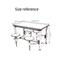 Table à manger et chaises en bois pour 4 personnes Ensemble de salle à manger extensible commercial avec fonction rétractable