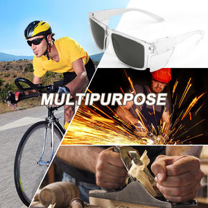 새로운 스타일의 김서림 방지 안전 고글 ANSI Z87.1 인증 PC 프레임 및 눈 보호용 사이드 실드가 있는 폴리 카보네이트 렌즈 - Product Image 4