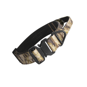 Collar táctico para perros con hebilla metálica, acolchado ancho, con asa, ajustable, de nailon resistente, para perros pequeños, medianos y grandes. - Product Image 6