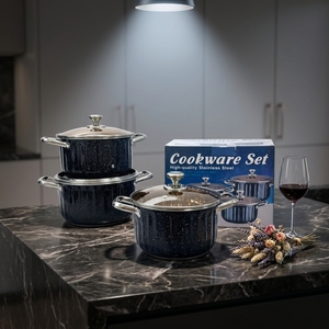 Yolecen – Lot <span class=keywords><strong>de</strong></span> 6 casseroles à double poignée pour bouillons et soupes, ustensiles <span class=keywords><strong>de</strong></span> <span class=keywords><strong>cuisine</strong></span> polyvalents pour soupes, nouilles et hot <span class=keywords><strong>pot</strong></span>, idéal pour la <span class=keywords><strong>cuisine</strong></span> domestique et la vente en gros - Product Image 1