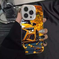 Coque de téléphone portable en PC rigide et TPU avec impression laser motif voiture de course pour iPhone X Xr Xs 11 12 13 14 15 16 17 18 Pro Max Air
