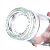 Bouteille ronde en verre transparente vide 500ml 300ml 550ml Rhum Spirit Gin Vodka Verrerie Liqueur Vin Bouteille d'eau avec couvercle Tumbler