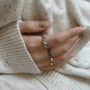 S925 Sterling Silver Irregular <b>Open</b> <b>Ring</b> Minimalist Design Women's Jewelry Everyday Wear - Product Image 4