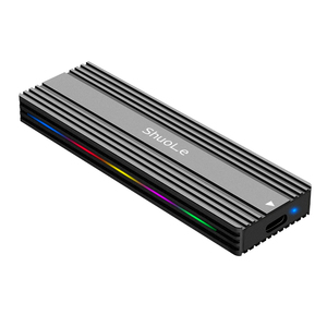 กล่องใส่ SSD M.<span class=keywords><strong>2</strong></span> NGFF NVMe แบบ USB C ความเร็ว 20Gbps, อะแดปเตอร์แปลง USB 3.<span class=keywords><strong>2</strong></span> Gen2x2 เป็น NGFF PCIe M&B Key สำหรับ Solid State Drive, เคส M.<span class=keywords><strong>2</strong></span> SSD - Product Image 2